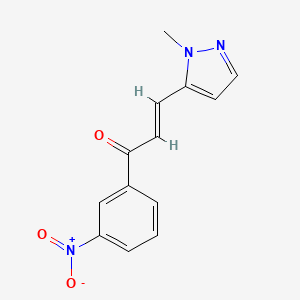 (2E)-3-(1-methyl-1H-pyrazol-5-yl)-1-(3-nitrophenyl)prop-2-en-1-one