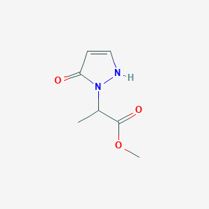 molecular formula C7H10N2O3 B1492798 methyl 2-(5-hydroxy-1H-pyrazol-1-yl)propanoate CAS No. 2092529-24-1