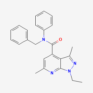 N-benzyl-1-ethyl-3,6-dimethyl-N-phenyl-1H-pyrazolo[3,4-b]pyridine-4-carboxamide