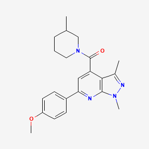 [6-(4-methoxyphenyl)-1,3-dimethyl-1H-pyrazolo[3,4-b]pyridin-4-yl](3-methylpiperidin-1-yl)methanone