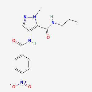 1-methyl-4-{[(4-nitrophenyl)carbonyl]amino}-N-propyl-1H-pyrazole-5-carboxamide