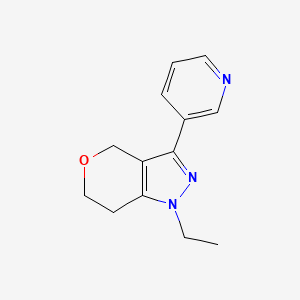 molecular formula C13H15N3O B1492801 1-Ethyl-3-(pyridin-3-yl)-1,4,6,7-tetrahydropyrano[4,3-c]pyrazole CAS No. 2098051-14-8