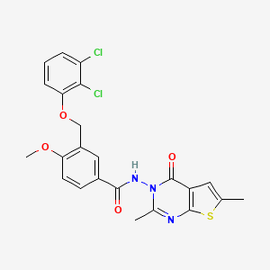 3-[(2,3-Dichlorophenoxy)methyl]-N-[2,6-dimethyl-4-oxothieno[2,3-D]pyrimidin-3(4H)-YL]-4-methoxybenzamide