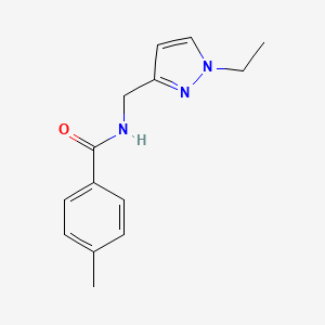 N-[(1-ethyl-1H-pyrazol-3-yl)methyl]-4-methylbenzamide