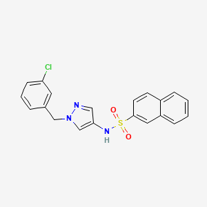 molecular formula C20H16ClN3O2S B14928037 N-[1-(3-chlorobenzyl)-1H-pyrazol-4-yl]naphthalene-2-sulfonamide 