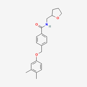 4-[(3,4-dimethylphenoxy)methyl]-N-(tetrahydrofuran-2-ylmethyl)benzamide