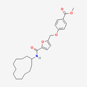 molecular formula C26H35NO5 B14928134 Methyl 4-{[5-(cyclododecylcarbamoyl)furan-2-yl]methoxy}benzoate 