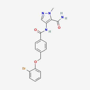 4-[({4-[(2-bromophenoxy)methyl]phenyl}carbonyl)amino]-1-methyl-1H-pyrazole-5-carboxamide