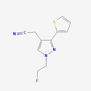 B1492817 2-(1-(2-fluoroethyl)-3-(thiophen-2-yl)-1H-pyrazol-4-yl)acetonitrile CAS No. 2098088-68-5