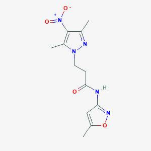 3-(3,5-dimethyl-4-nitro-1H-pyrazol-1-yl)-N-(5-methyl-1,2-oxazol-3-yl)propanamide