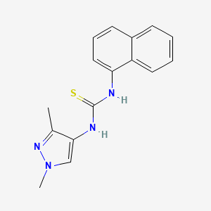 molecular formula C16H16N4S B14928224 1-(1,3-dimethyl-1H-pyrazol-4-yl)-3-naphthalen-1-ylthiourea 