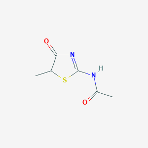 N-(5-methyl-4-oxo-4,5-dihydro-1,3-thiazol-2-yl)acetamide