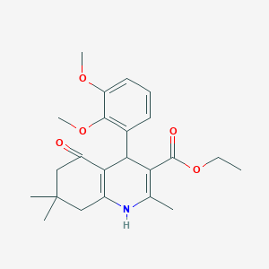 Ethyl 4-(2,3-dimethoxyphenyl)-2,7,7-trimethyl-5-oxo-1,4,5,6,7,8-hexahydroquinoline-3-carboxylate