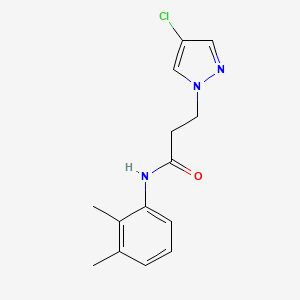 molecular formula C14H16ClN3O B14928247 3-(4-chloro-1H-pyrazol-1-yl)-N-(2,3-dimethylphenyl)propanamide 