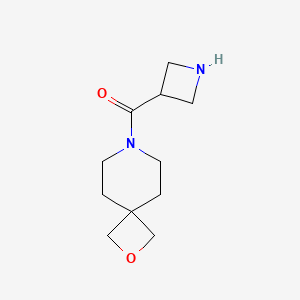 molecular formula C11H18N2O2 B1492825 氮杂环丁-3-基(2-氧杂-7-氮杂螺[3.5]壬-7-基)甲酮 CAS No. 2098090-87-8