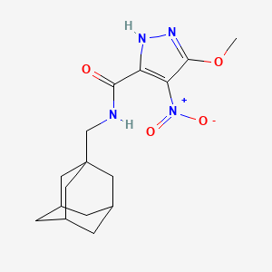 N-(1-adamantylmethyl)-3-methoxy-4-nitro-1H-pyrazole-5-carboxamide