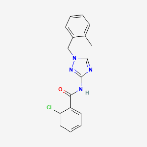 molecular formula C17H15ClN4O B14928302 2-chloro-N-[1-(2-methylbenzyl)-1H-1,2,4-triazol-3-yl]benzamide 