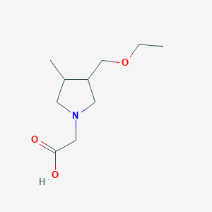 molecular formula C10H19NO3 B1492831 2-(3-(Ethoxymethyl)-4-methylpyrrolidin-1-yl)acetic acid CAS No. 2097955-86-5