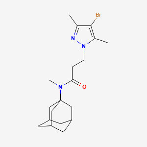 N-(1-Adamantyl)-3-(4-bromo-3,5-dimethyl-1H-pyrazol-1-YL)-N-methylpropanamide