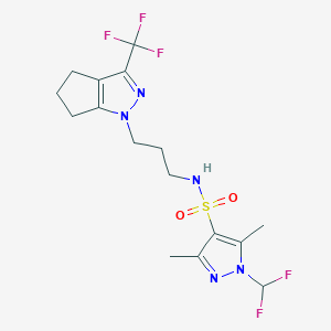 1-(difluoromethyl)-3,5-dimethyl-N-{3-[3-(trifluoromethyl)-5,6-dihydrocyclopenta[c]pyrazol-1(4H)-yl]propyl}-1H-pyrazole-4-sulfonamide