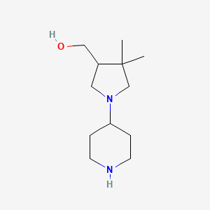 (4,4-Dimethyl-1-(piperidin-4-yl)pyrrolidin-3-yl)methanol