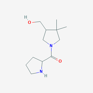molecular formula C12H22N2O2 B1492839 4-(Hydroxymethyl)-3,3-dimethyl-1-prolylpyrrolidine CAS No. 2097955-43-4