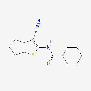 N-(3-cyano-5,6-dihydro-4H-cyclopenta[b]thiophen-2-yl)cyclohexanecarboxamide