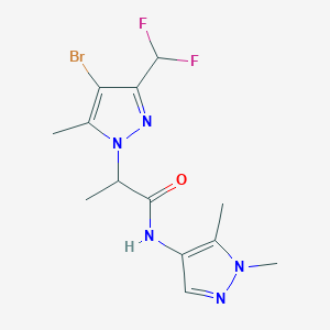 2-[4-bromo-3-(difluoromethyl)-5-methyl-1H-pyrazol-1-yl]-N-(1,5-dimethyl-1H-pyrazol-4-yl)propanamide