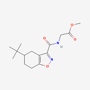 methyl N-[(5-tert-butyl-4,5,6,7-tetrahydro-1,2-benzoxazol-3-yl)carbonyl]glycinate