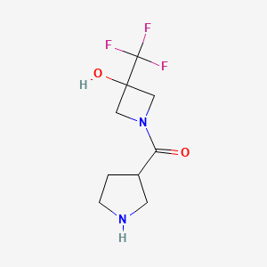 (3-Hydroxy-3-(trifluoromethyl)azetidin-1-yl)(pyrrolidin-3-yl)methanone