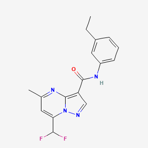 molecular formula C17H16F2N4O B14928451 7-(difluoromethyl)-N-(3-ethylphenyl)-5-methylpyrazolo[1,5-a]pyrimidine-3-carboxamide 