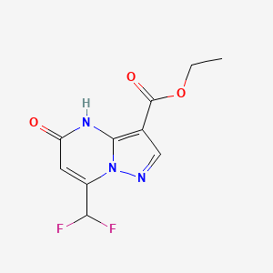 molecular formula C10H9F2N3O3 B14928454 Ethyl 7-(difluoromethyl)-5-oxo-4,5-dihydropyrazolo[1,5-a]pyrimidine-3-carboxylate 