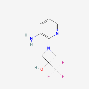 1-(3-Aminopyridin-2-yl)-3-(trifluoromethyl)azetidin-3-ol