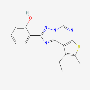 2-(9-Ethyl-8-methylthieno[3,2-e][1,2,4]triazolo[1,5-c]pyrimidin-2-yl)phenol