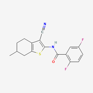 molecular formula C17H14F2N2OS B14928489 N-(3-cyano-6-methyl-4,5,6,7-tetrahydro-1-benzothiophen-2-yl)-2,5-difluorobenzamide 