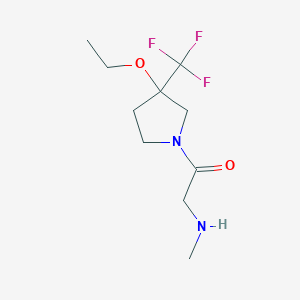 molecular formula C10H17F3N2O2 B1492850 1-(3-Ethoxy-3-(trifluoromethyl)pyrrolidin-1-yl)-2-(methylamino)ethan-1-one CAS No. 2098012-76-9