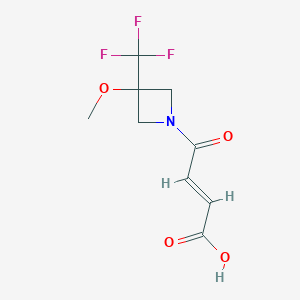 molecular formula C9H10F3NO4 B1492851 (E)-4-(3-methoxy-3-(trifluoromethyl)azetidin-1-yl)-4-oxobut-2-enoic acid CAS No. 2098156-74-0
