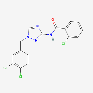 2-chloro-N-[1-(3,4-dichlorobenzyl)-1H-1,2,4-triazol-3-yl]benzamide