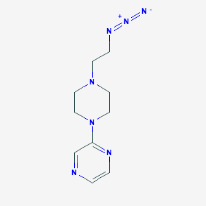 molecular formula C10H15N7 B1492852 2-(4-(2-叠氮乙基)哌嗪-1-基)吡嗪 CAS No. 2098114-53-3