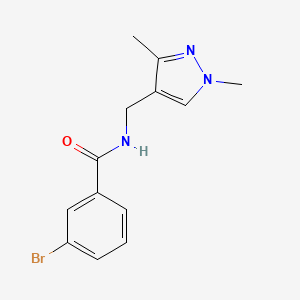 3-bromo-N-[(1,3-dimethyl-1H-pyrazol-4-yl)methyl]benzamide