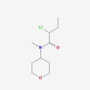 molecular formula C10H18ClNO2 B1492853 2-chloro-N-methyl-N-(tetrahydro-2H-pyran-4-yl)butanamide CAS No. 2090310-89-5
