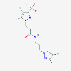 N-[3-(4-chloro-3-methyl-1H-pyrazol-1-yl)propyl]-3-[4-chloro-5-methyl-3-(trifluoromethyl)-1H-pyrazol-1-yl]propanamide