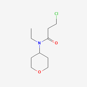 molecular formula C10H18ClNO2 B1492854 3-氯-N-乙基-N-(四氢-2H-吡喃-4-基)丙酰胺 CAS No. 2098114-67-9