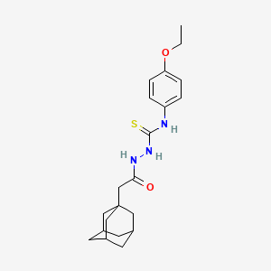 molecular formula C21H29N3O2S B14928541 2-[2-(1-Adamantyl)acetyl]-N~1~-(4-ethoxyphenyl)-1-hydrazinecarbothioamide 