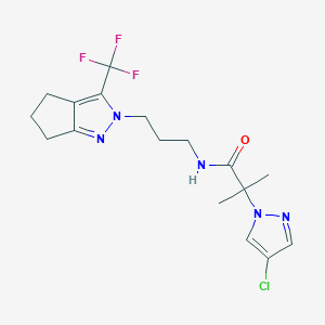 2-(4-chloro-1H-pyrazol-1-yl)-2-methyl-N-{3-[3-(trifluoromethyl)-5,6-dihydrocyclopenta[c]pyrazol-2(4H)-yl]propyl}propanamide