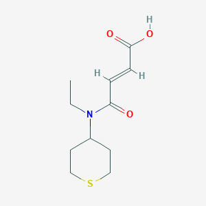 molecular formula C11H17NO3S B1492855 (E)-4-(乙基（四氢-2H-硫代吡喃-4-基）氨基）-4-氧代丁-2-烯酸 CAS No. 2098156-48-8