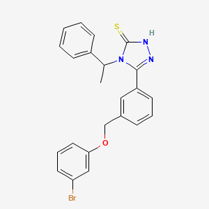 molecular formula C23H20BrN3OS B14928556 5-{3-[(3-Bromophenoxy)methyl]phenyl}-4-(1-phenylethyl)-2,4-dihydro-3H-1,2,4-triazole-3-thione CAS No. 7167-10-4