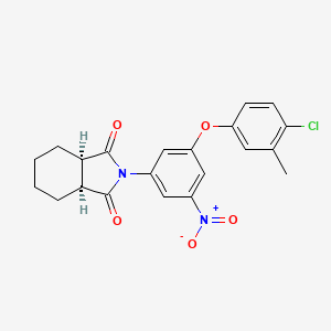 molecular formula C21H19ClN2O5 B14928557 (3aR,7aS)-2-[3-(4-chloro-3-methylphenoxy)-5-nitrophenyl]hexahydro-1H-isoindole-1,3(2H)-dione 