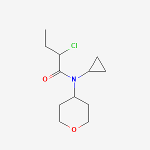 molecular formula C12H20ClNO2 B1492858 2-chloro-N-cyclopropyl-N-(tetrahydro-2H-pyran-4-yl)butanamide CAS No. 2098043-52-6