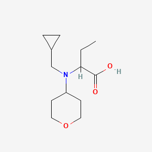 molecular formula C13H23NO3 B1492860 2-((环丙基甲基)(四氢-2H-吡喃-4-基)氨基)丁酸 CAS No. 2097946-15-9